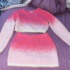 Fashion Nova Pink and White Ombre Set